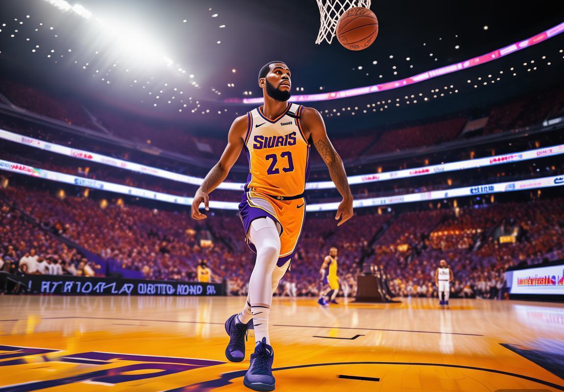 湖人队七连胜终结！太阳队客场大胜湖人，布克杜兰特强势发挥